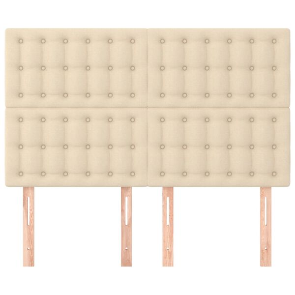 vidaXL peatsikate, kreemjasvalge, 144 x 5 x 118/128 cm, kangas