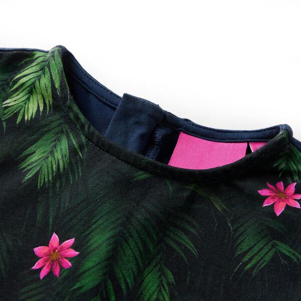 Pikkade varrukatega laste kleit, tumesinine, 104