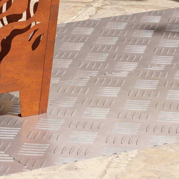 vidaXL Astme katte Ristk&uuml;lik 4 pcs H&otilde;bedane 100 x 40 cm Alumiinium