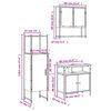 vidaXL 3-osaline vannitoa mööblikomplekt, suitsutatud tamm, tehispuit