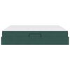 vidaXL Voodi hoiukohaga ja madratsiga Tume rohelise 160 x 200 cm Samet