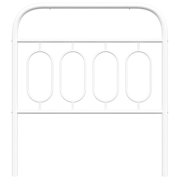 vidaXL metallist voodipeats, valge, 80 cm