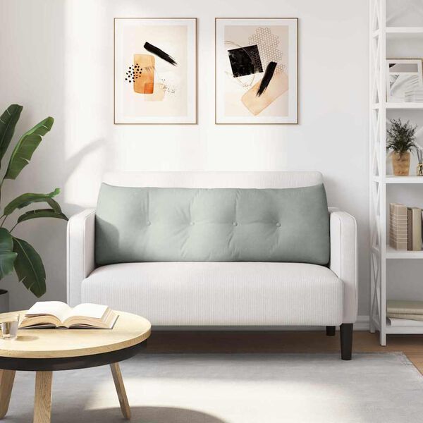 vidaXL Seljatugi padi Helehall 140 x 24 x 50 cm Samet