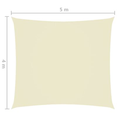 vidaXL oxford-kangast päikesepuri, ristkülik, 4 x 5 m kreemjas