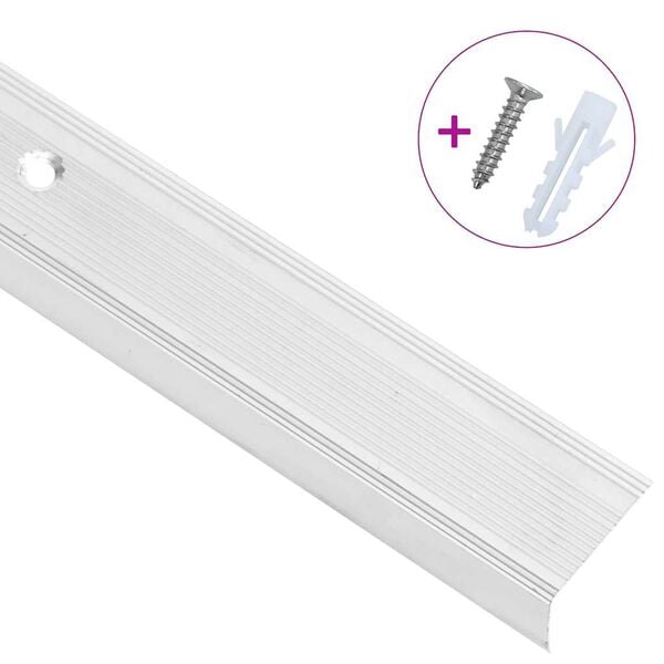 vidaXL L-kujuline trepiliist 5 tk, alumiinium, 90 cm, h&otilde;bedane