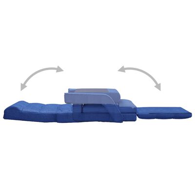 vidaXL kokkupandav tool lamamisfunktsiooniga, sinine, kangas