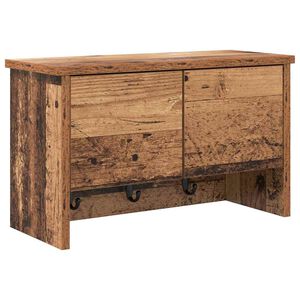 vidaXL Seinale kinnitatav riidepuu Vana puit 50 x 20 x 30 cm Tehispuit