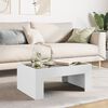 vidaXL kohvilaud LED-tuledega, valge, 70x50x30 cm