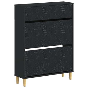 vidaXL Kinga kapp DELFT 78 x 24 x 103 cm Tehispuit Must