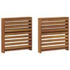 vidaXL K&auml;etoed 2 pcs Pruun 58.5 x 10 x 61 cm Tehispuit