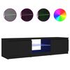 vidaXL telerialus LED-tuledega, must, 140 x 40 x 36 cm