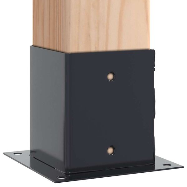 vidaXL postialused ruudukujulised 4 tk, antratsiit, 121x121 mm