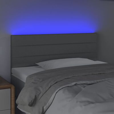 vidaXL LED-voodipeats, helehall, 90x5x78/88 cm, kangas