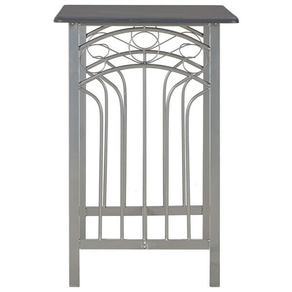 vidaXL 3-osaline baarikomplekt, puit ja teras, antratsiithall