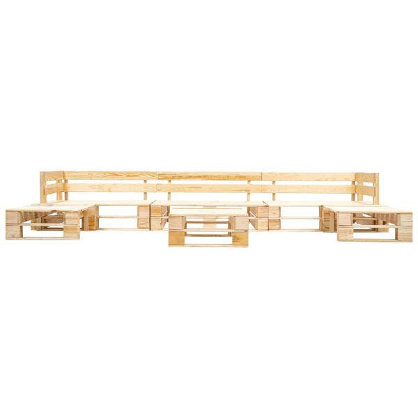 vidaXL 6-osaline kaubaalustest aiadiivan, naturaalne, puit