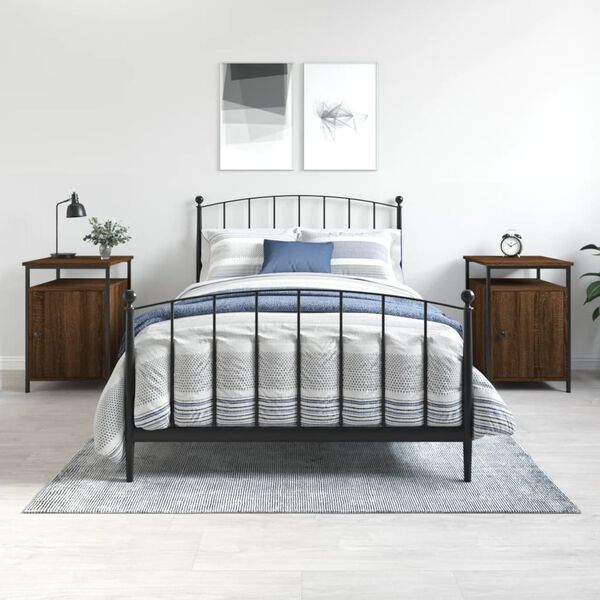 vidaXL öökapid 2 tk, pruun tamm, 40x42x60 cm, tehispuit