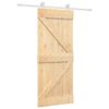 vidaXL Libisev uks 85 x 210 cm Tahke m&auml;nnipuit (t&ouml;&ouml;tlemata)