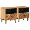 vidaXL &Ouml;&ouml;kapp sahtliga 2 pcs Pruun 50 x 33 x 60 cm Tugev mango puu