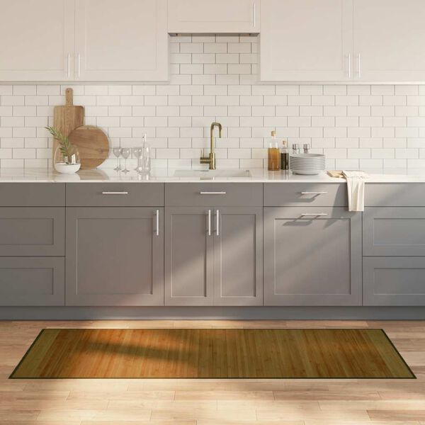 vidaXL vaip, ristk&uuml;likukujuline, pruun, 70 x 200 cm, bambus