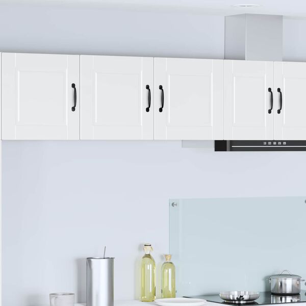 vidaXL K&ouml;&ouml;gikapp riiuliga uksega Valge 80 x 31 x 40 cm Tehispuit