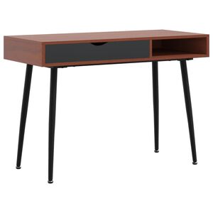 vidaXL sahtliga arvutilaud, pruun, 110 x 50 x 75 cm, tehispuit