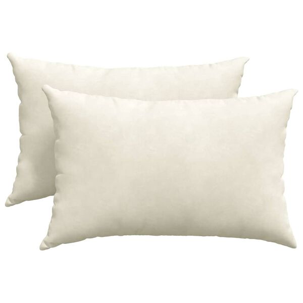 vidaXL Diivanipadjad 2 pcs cream 60 x 40 cm Korter kangas