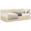 vidaXL Nurgavoodi raam koos madratsiga peaga 2 pcs cream Samet