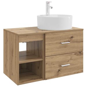 vidaXL Vannitoa m&ouml;&ouml;bleset 2 pcs Artisan tamm Tehispuit