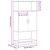 vidaXL Highboard suitsutamm 68x35x139 cm Engineered Wood and Metal