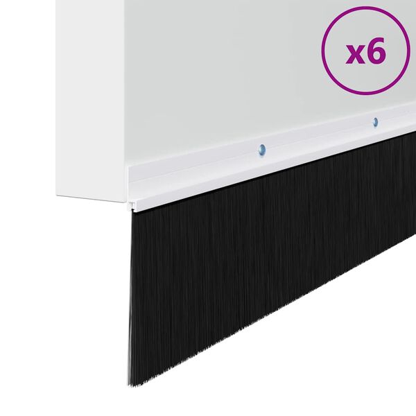 vidaXL Kruvitavad uksel&ouml;&ouml;kide tihendid 6 pcs Valge 100 cm