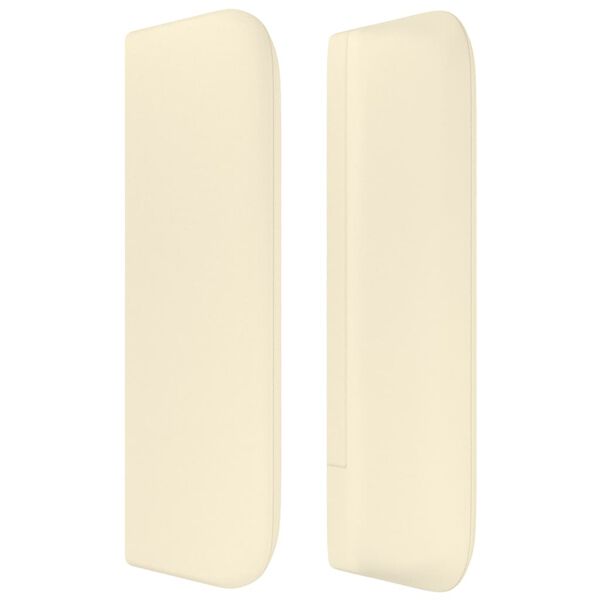 vidaXL voodipeats servadega, kreemjas, 163x16x78/88 cm, kunstnahk