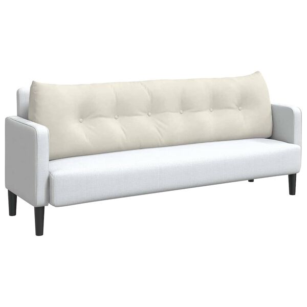 vidaXL Seljatugi padi cream 180 x 24 x 50 cm Samet