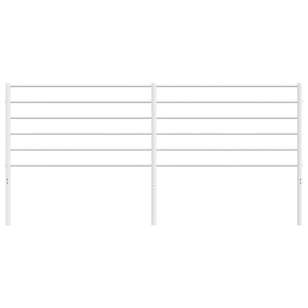 vidaXL metallist vahetatav voodipeats, valge, 180 cm