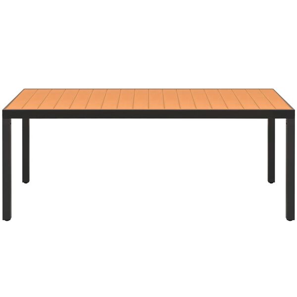 vidaXL 9-osaline aiam&ouml;&ouml;blikomplekt, PVC-rotang, must ja pruun