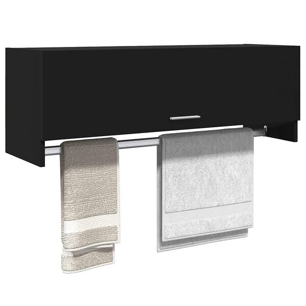 vidaXL garderoob, must, 100x32,5x35 cm, tehispuit