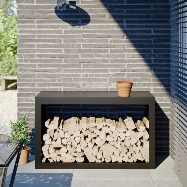 vidaXL k&uuml;ttepuude rest, must, 100x40x60 cm, teras