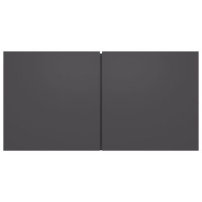 vidaXL 3-osaline telerikappide komplekt, hall, puitlaastplaat