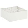 vidaXL Aia istutuspot Valge 100 x 100 x 50 cm K&uuml;lmvalmistatud teras