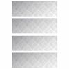 vidaXL Astme katte Ristk&uuml;lik 4 pcs H&otilde;bedane 75 x 25 cm Alumiinium