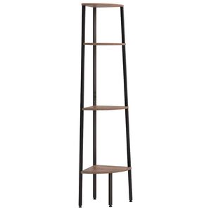 vidaXL 4-korruseline nurgariiul, tumepruun ja must, 45,5 x 31,5 x 150 cm