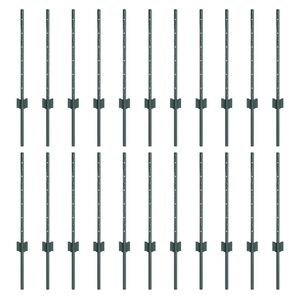 vidaXL Aiapost 22 pcs Roheline 100 cm Teras