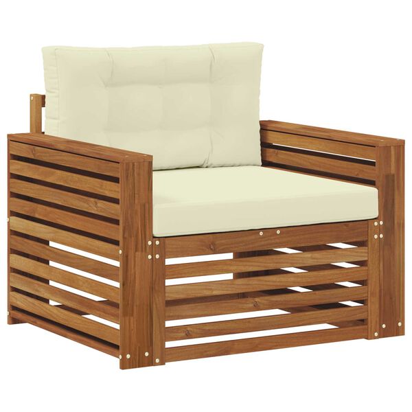 vidaXL V&auml;li diivanikomplekt Tugev akaatsiapuit ja pol&uuml;ester Neutraalne