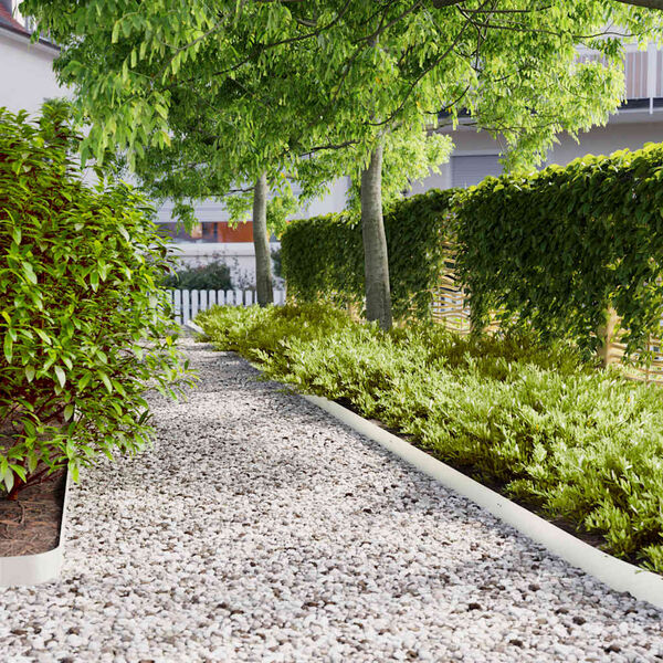 vidaXL muru&auml;&auml;red 50 tk valge 10x103 cm k&uuml;lmvaltsitud teras