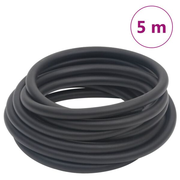 vidaXL h&uuml;briid &otilde;huvoolik, must, 0,6" 5 m, kumm ja PVC
