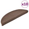 vidaXL trepimatid 10 tk 56 x 17 x 3 cm kohvipruunid poolringikujulised