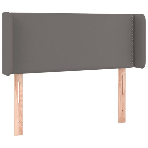 vidaXL voodipeats servadega, hall, 103x16x78/88 cm, kunstnahk