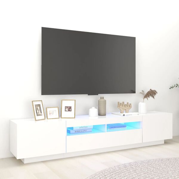 vidaXL telerialus LED-tuledega, valge, 200 x 35 x 40 cm