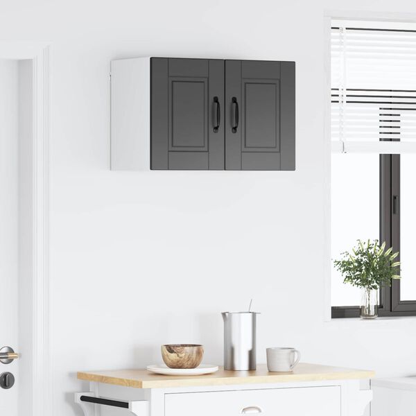 vidaXL K&ouml;&ouml;gikapp riiuliga uksega 2 pcs Must 30 x 31 x 40 cm Tehispuit