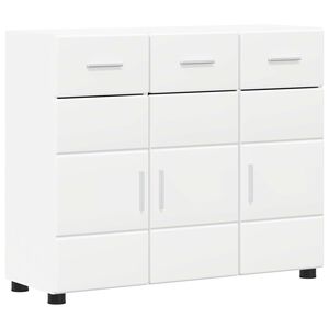 vidaXL K&otilde;ide riiuliga FLORIN Valge 88,5 x 30,5 x 73 cm Tehispuit