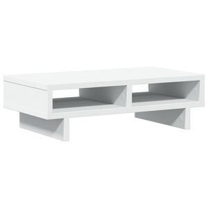 vidaXL monitorialus, valge, 50 x 27 x 15 cm, tehispuit